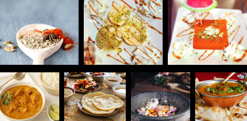 different plats à la carte restaurant radha